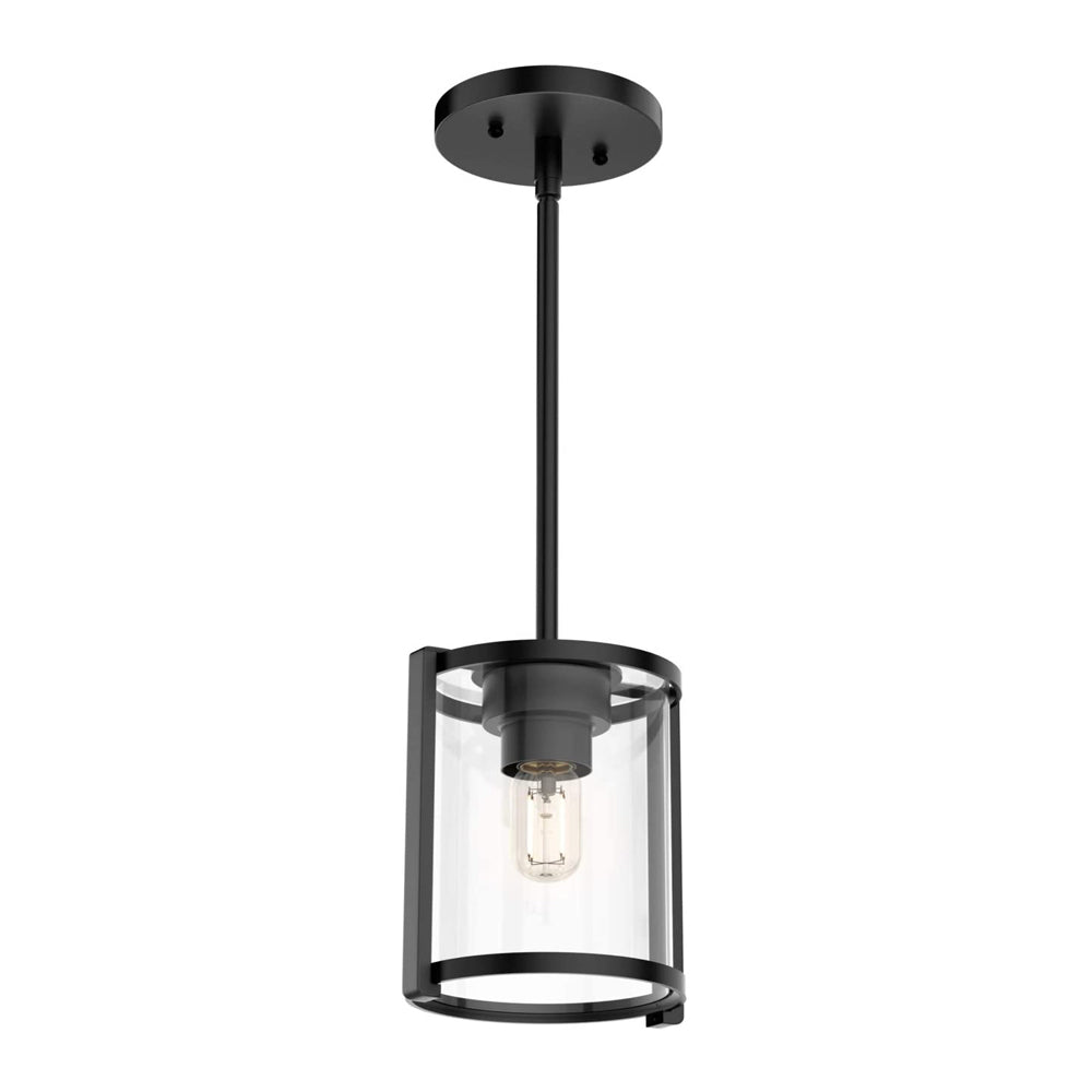 Hunter Fan Company Astwood 1 Bulb Mini Hanging Light Fixture, Black (Open Box)