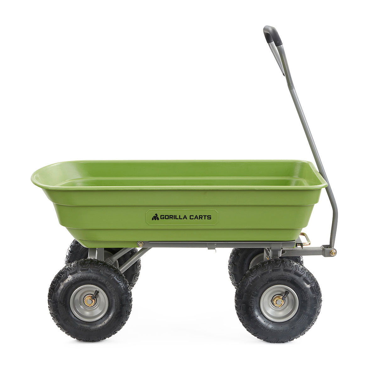 Gorilla Carts 600 Pound Capacity Poly Yard Dump Utility Cart, Green (For Parts) - Image 8