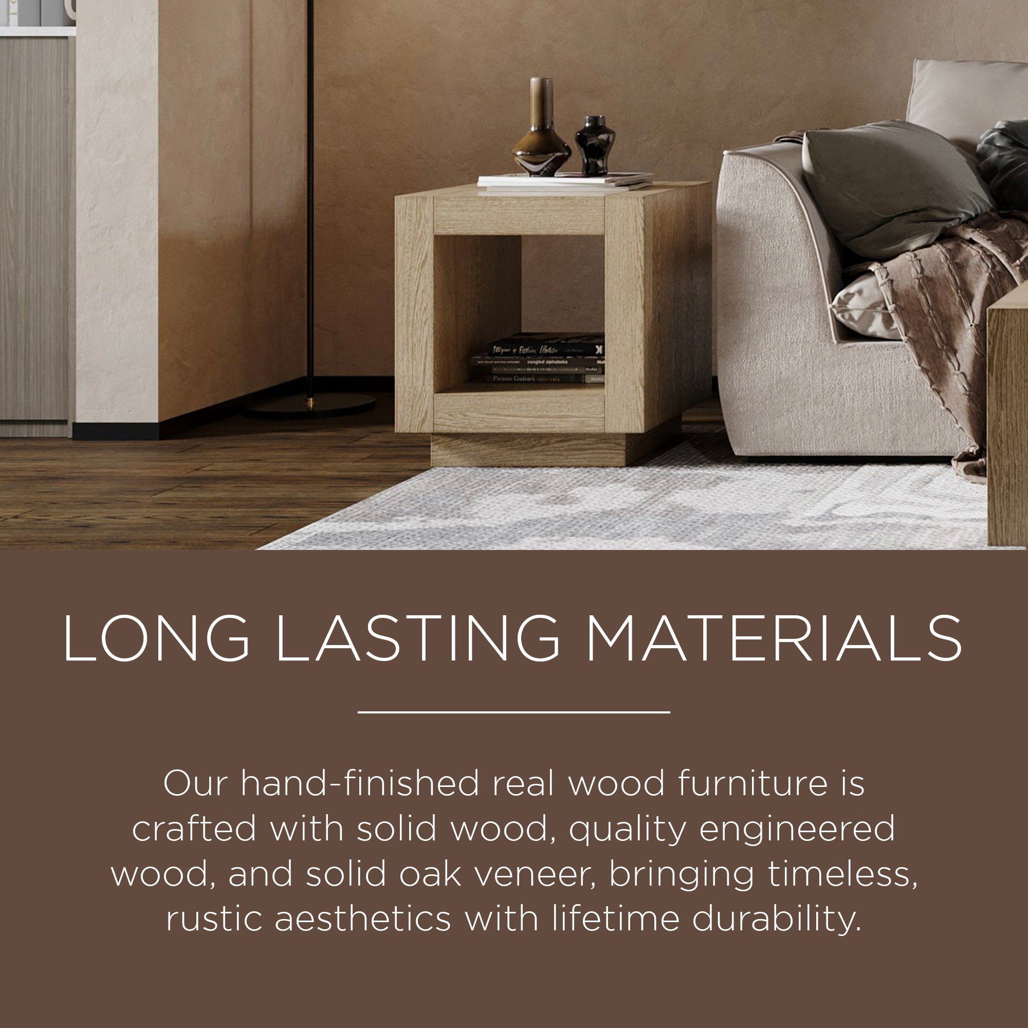 Maven Lane Artemis Contemporary Wooden Side Table in Refined Grey Finish - Image 2