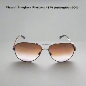 Chanel polarized aviator sunglasses 4179 brown lenses authentic made in ...