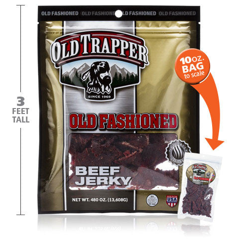 Old Trapper 30 LB Beef Jerky Bag - Buy Now