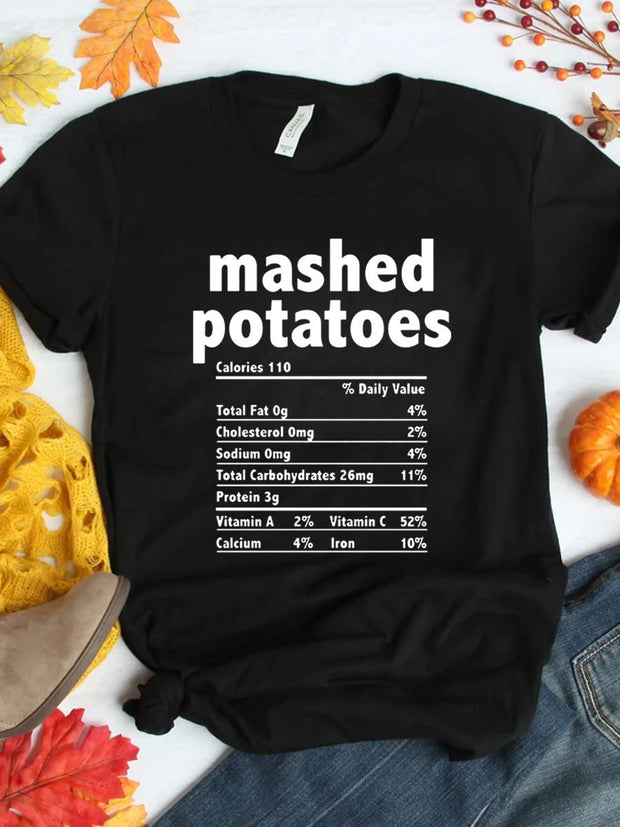 Mashed Potatoes Thanksgiving Food T-shirt