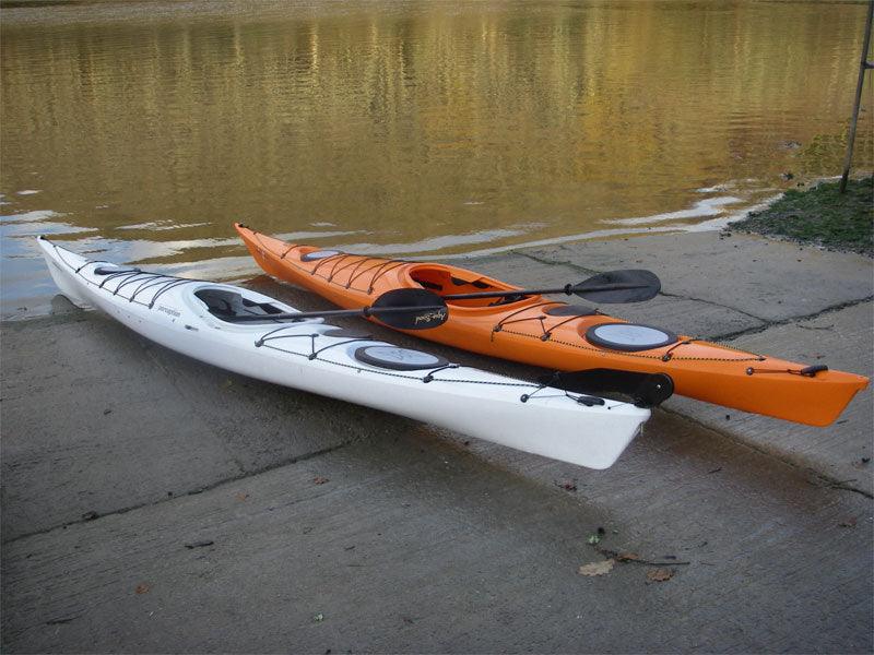 Perception Essence 16 & 17 Kayaks ready for a paddle