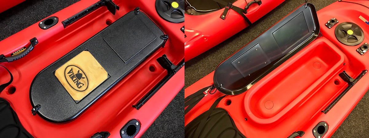 Tackle Storage Lid on a Viking Profish 35 Kayak