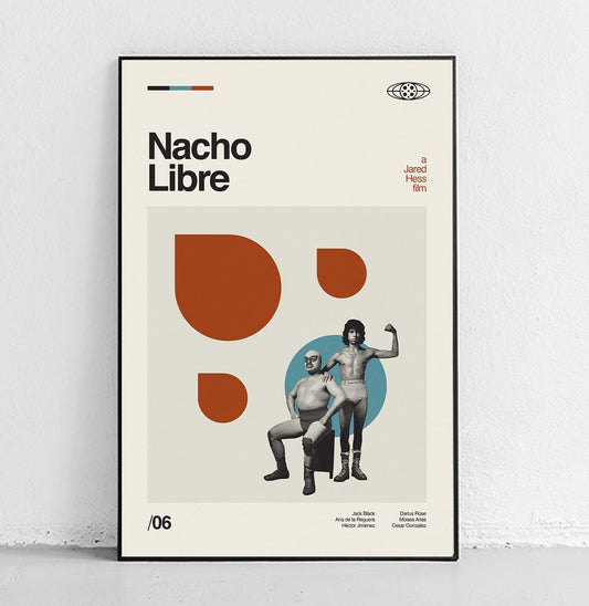 Nacho Libre Poster Midcentury Modern Decor Alternative movie poster – Sandgrain  Studio