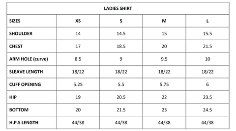 Size Chart - Forecastclothing