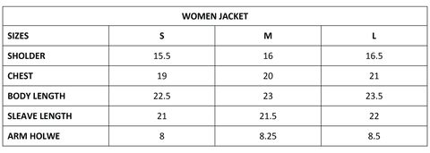 Size Chart - Forecastclothing