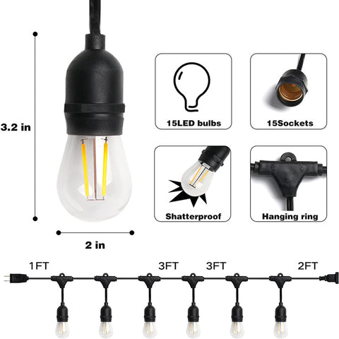 string light poles for outdoors