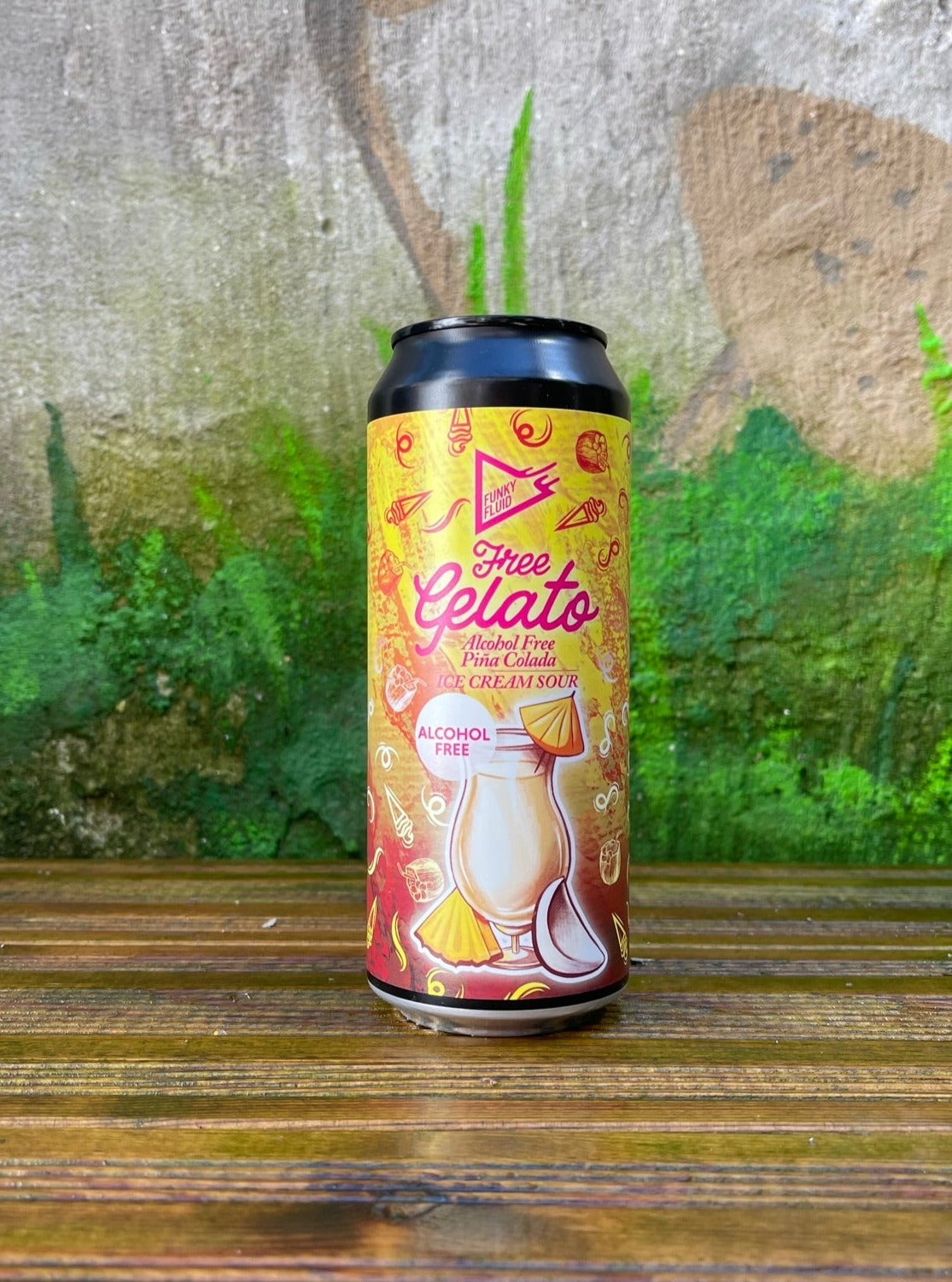 Brug Free Gelato: Piña Colada - 50cl, 0,5%, Alkoholfri Sour - Funky Fluid til en forbedret oplevelse