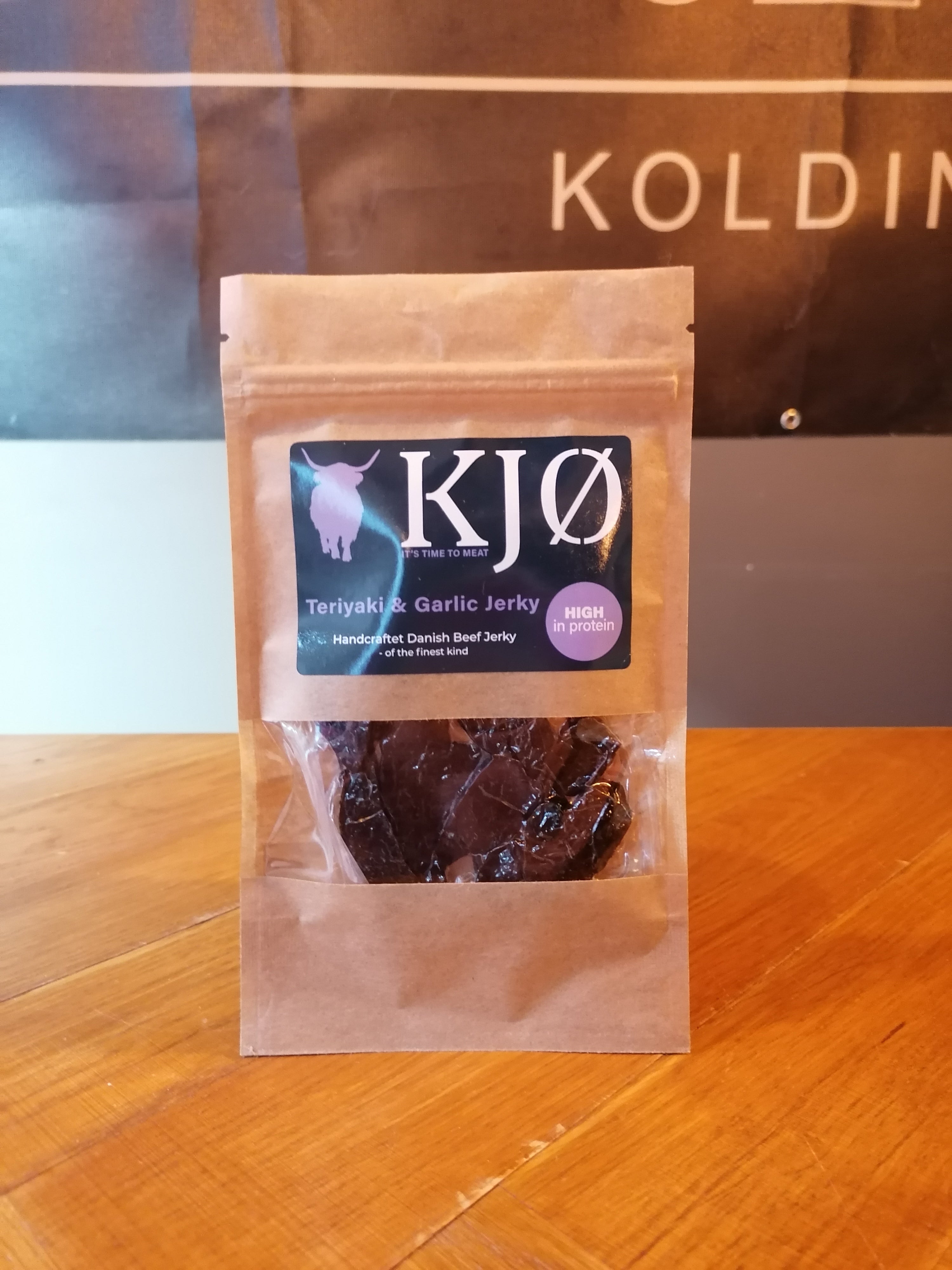 Billede af KJØ Teriyaki & Garlic Jerky 25gr.