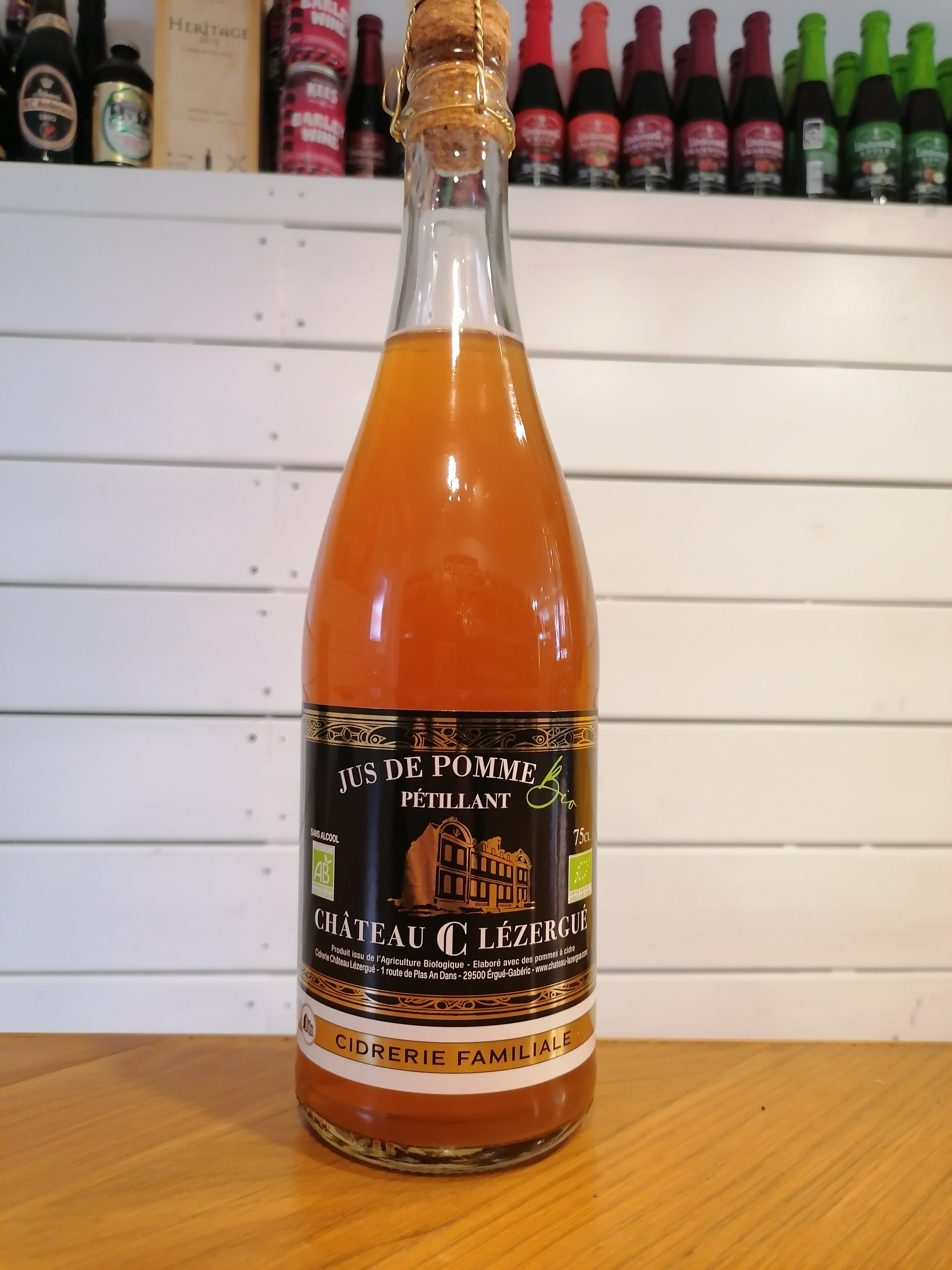 Billede af Alkoholfri Pære Cider Chateau Lezergue 75 cl