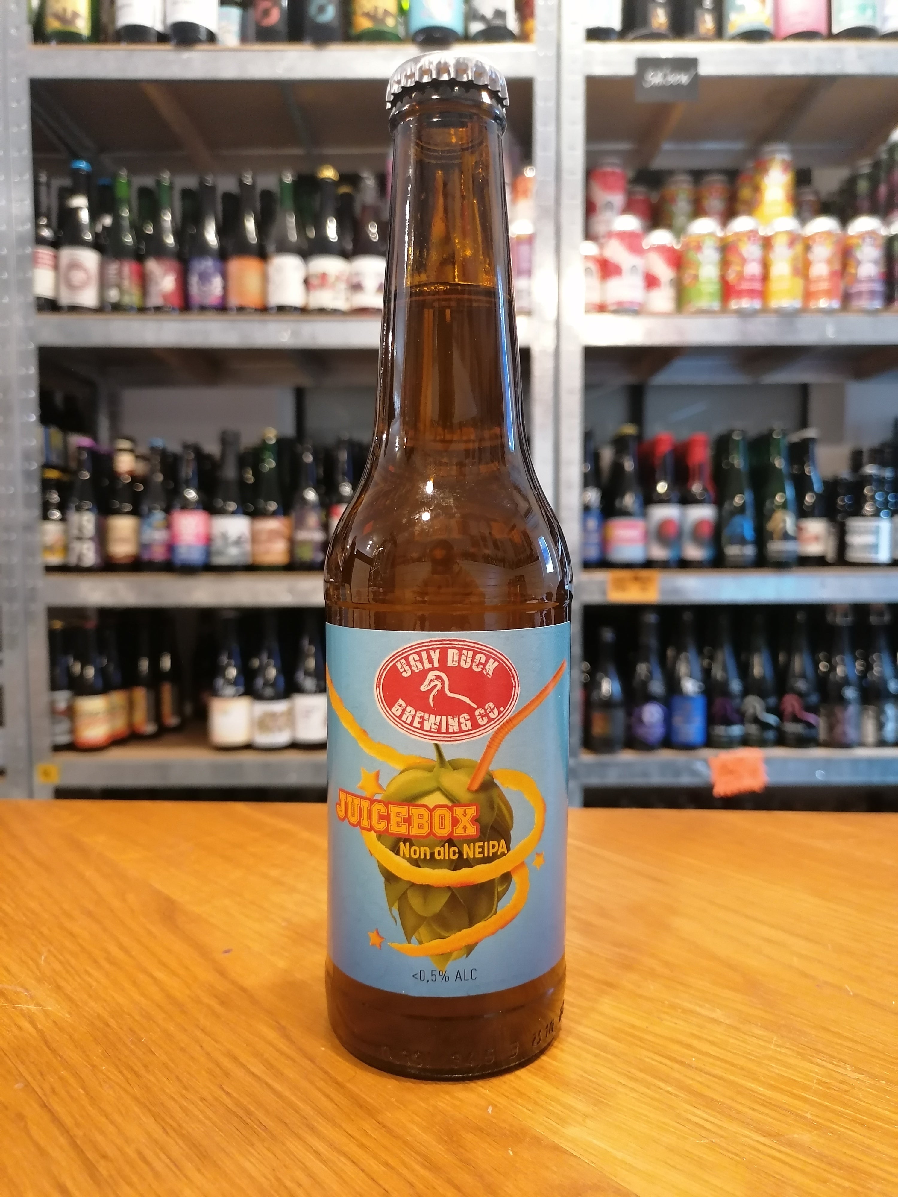 Brug Ugly Duck Brewing Co. Juicebox | 0,5% | 33cl | Alkoholfri Neipa til en forbedret oplevelse