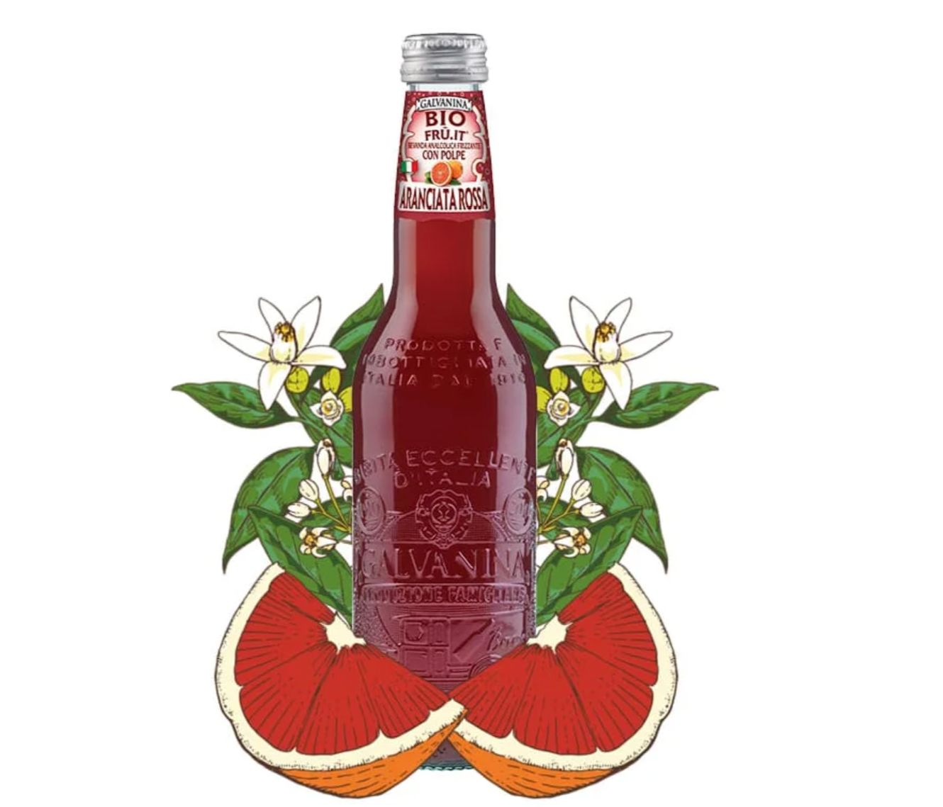 Se Galvanina Blood Orange - Økologisk Italiensk Sodavand (35,5cl) hos Beershoppen.dk