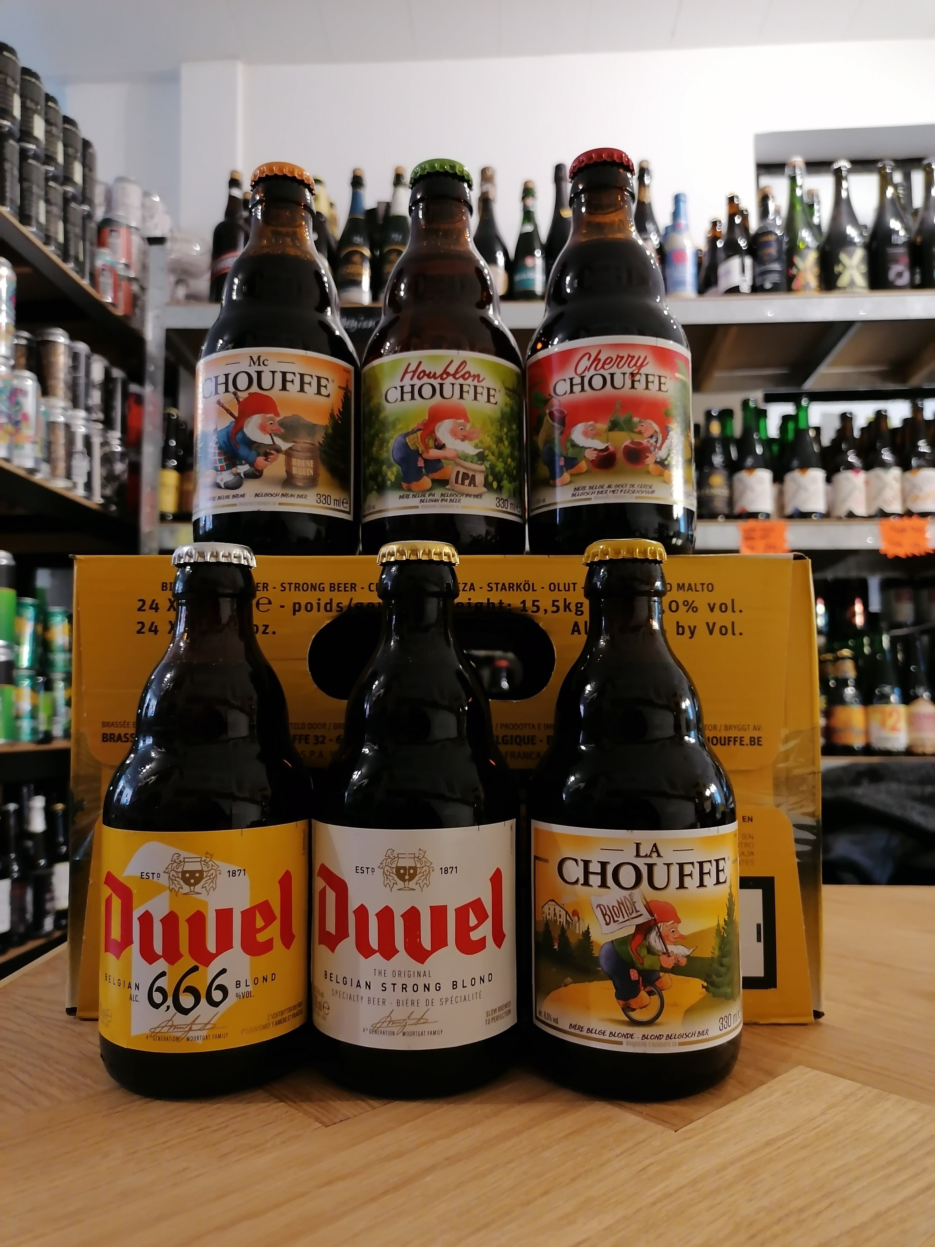 Beershoppen Buttede flaskesæt - 6 øl fra Duvel-Moortgat