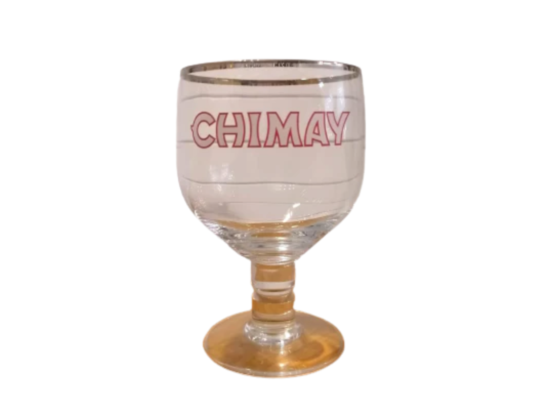 Se Ølglas med sølvkant fra Chimay - Lækkert ølsmageglas på 25cl. hos Beershoppen.dk