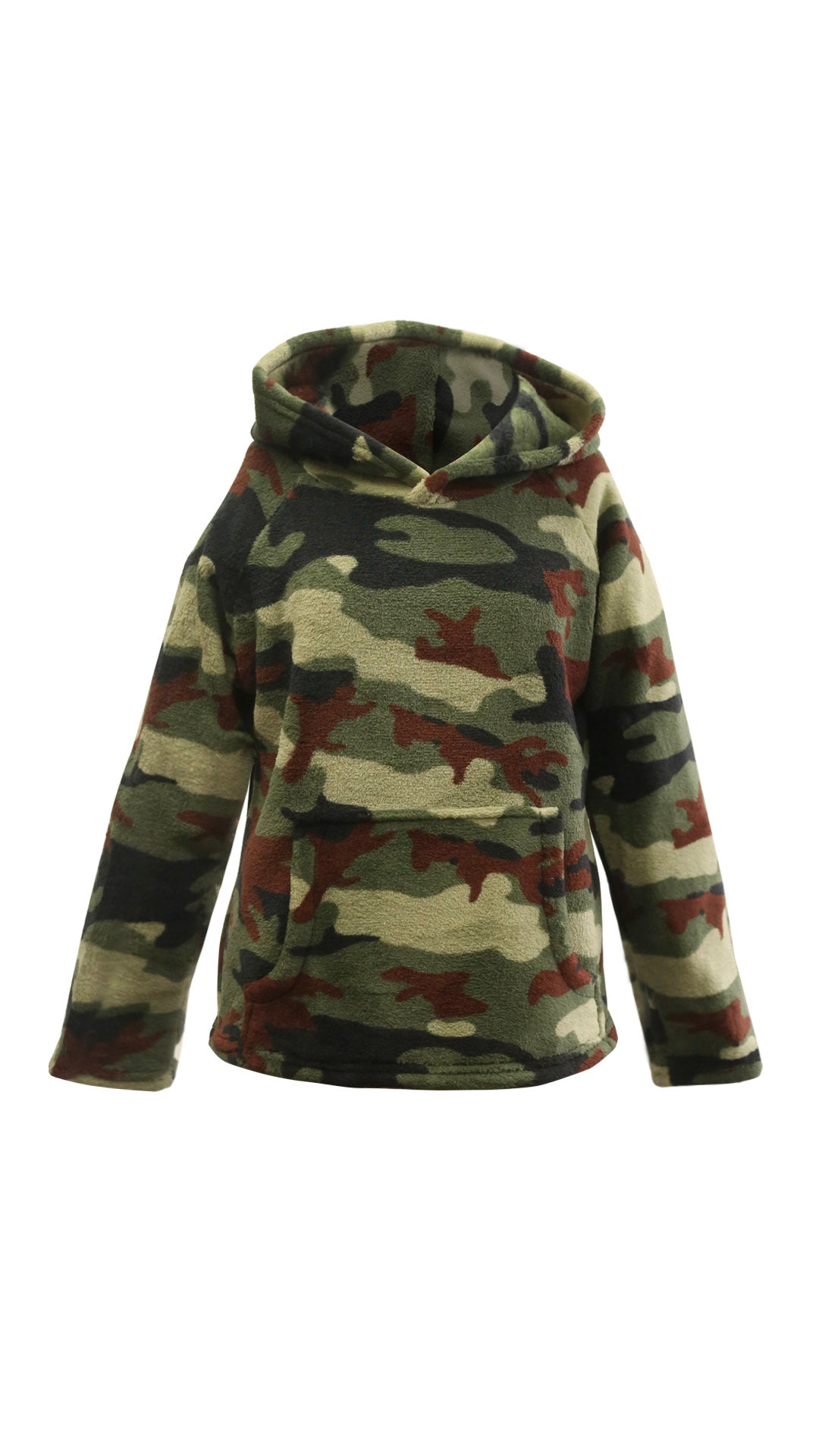 Men's Camo Print Plush Hoodie