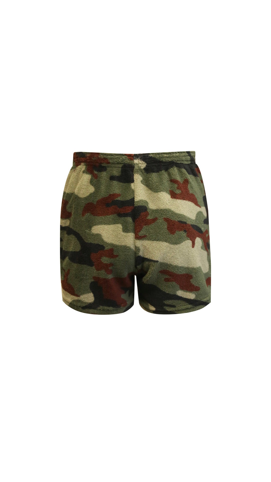 Girls Camo Print Plush Lounge Short