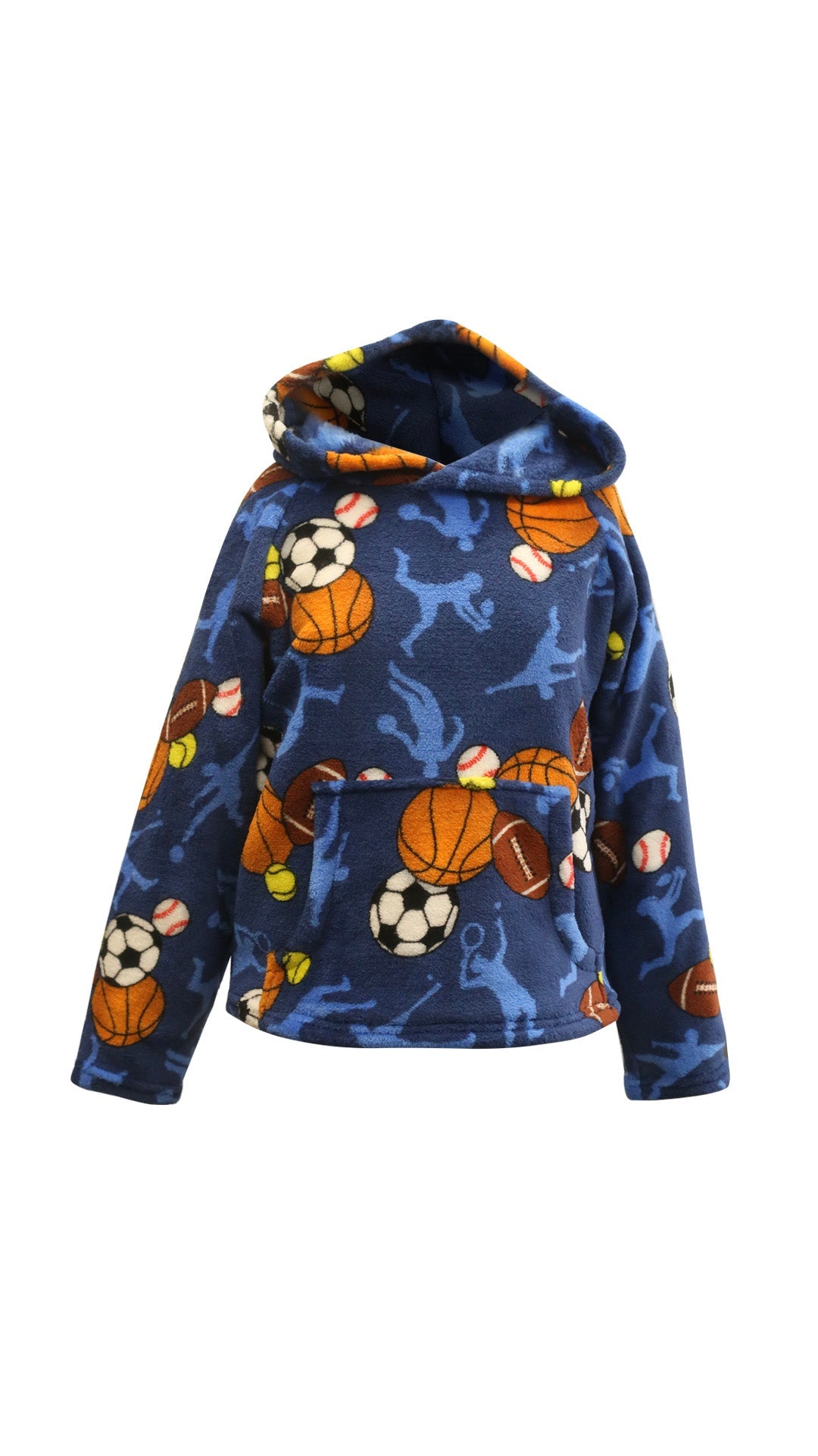 Boys Sport Fanatic Print Plush Hoodie