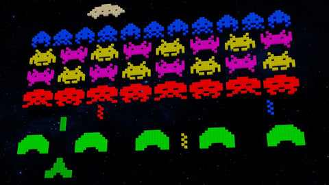 Space Invaders arkadespill fra  slutten av 70 tallet