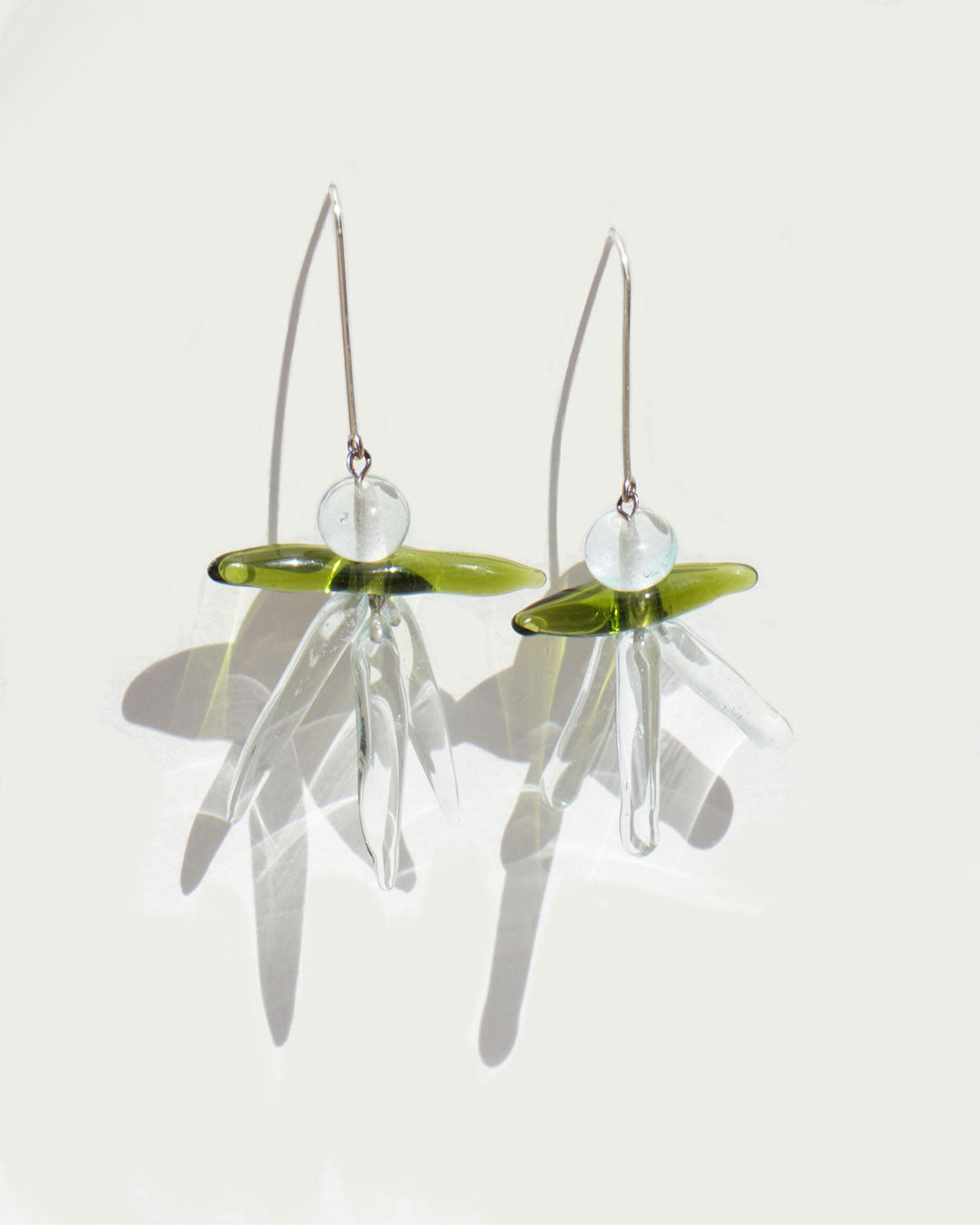 Upcycling Glass Jewels _ Mila Sai Dandelion Earrings