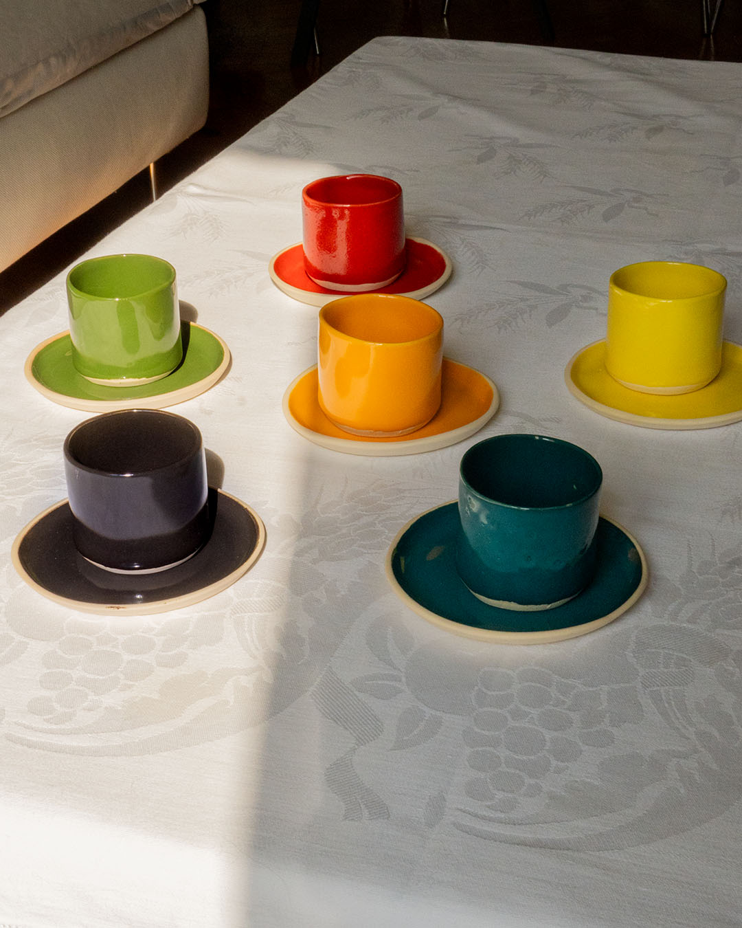 Set da tazze con piattino per 6 persone Flor 5212 multicolore