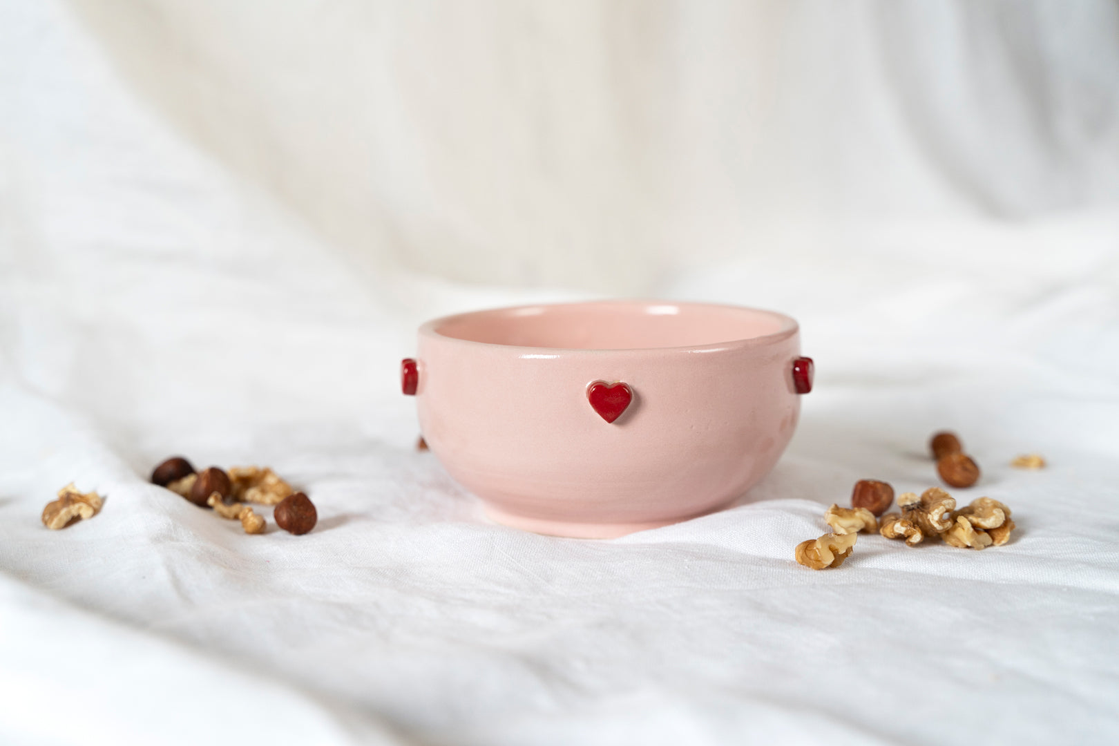 Valentine tableware handcrafted hearts bowl