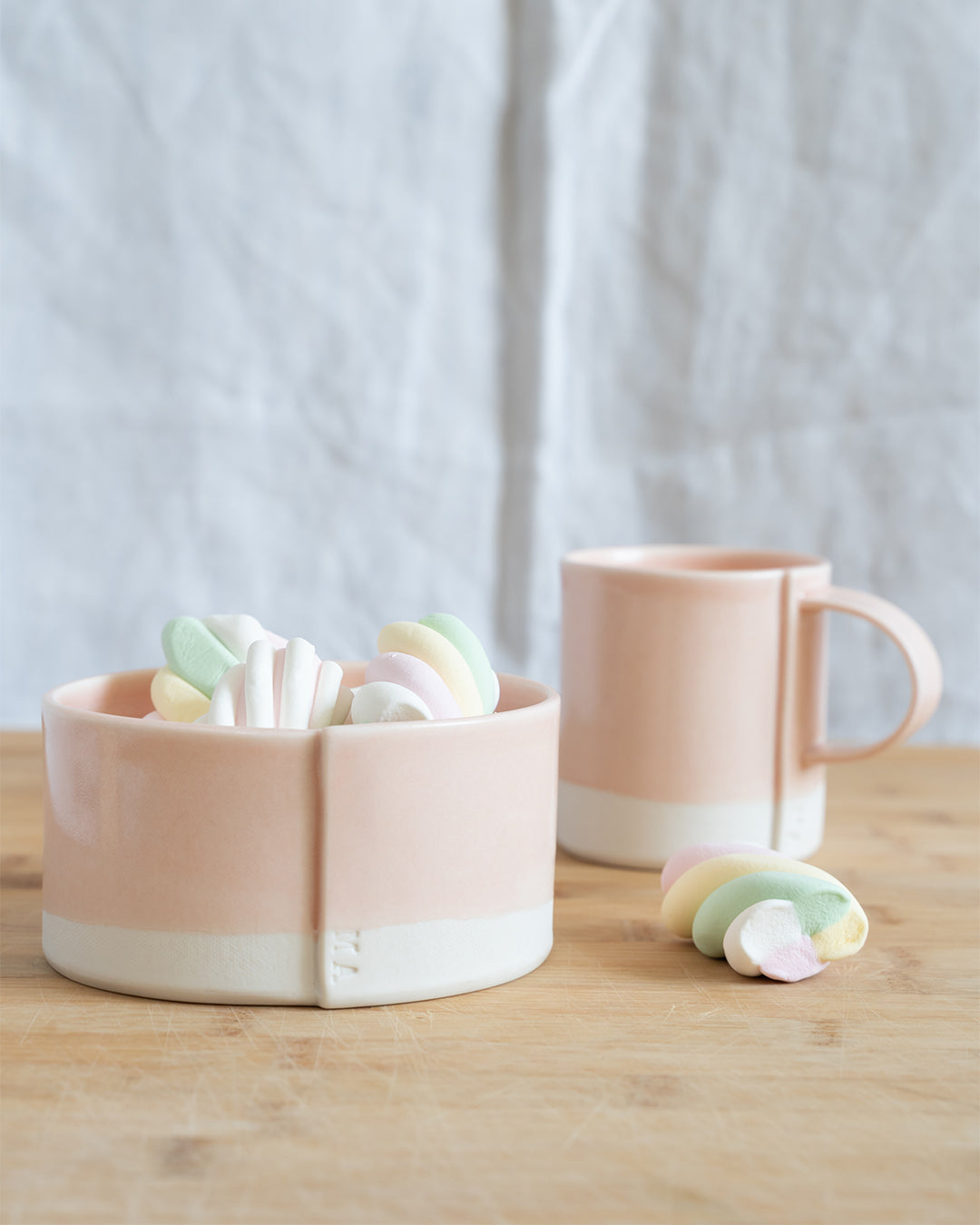 Valentine tableware handcrafted pink bowl