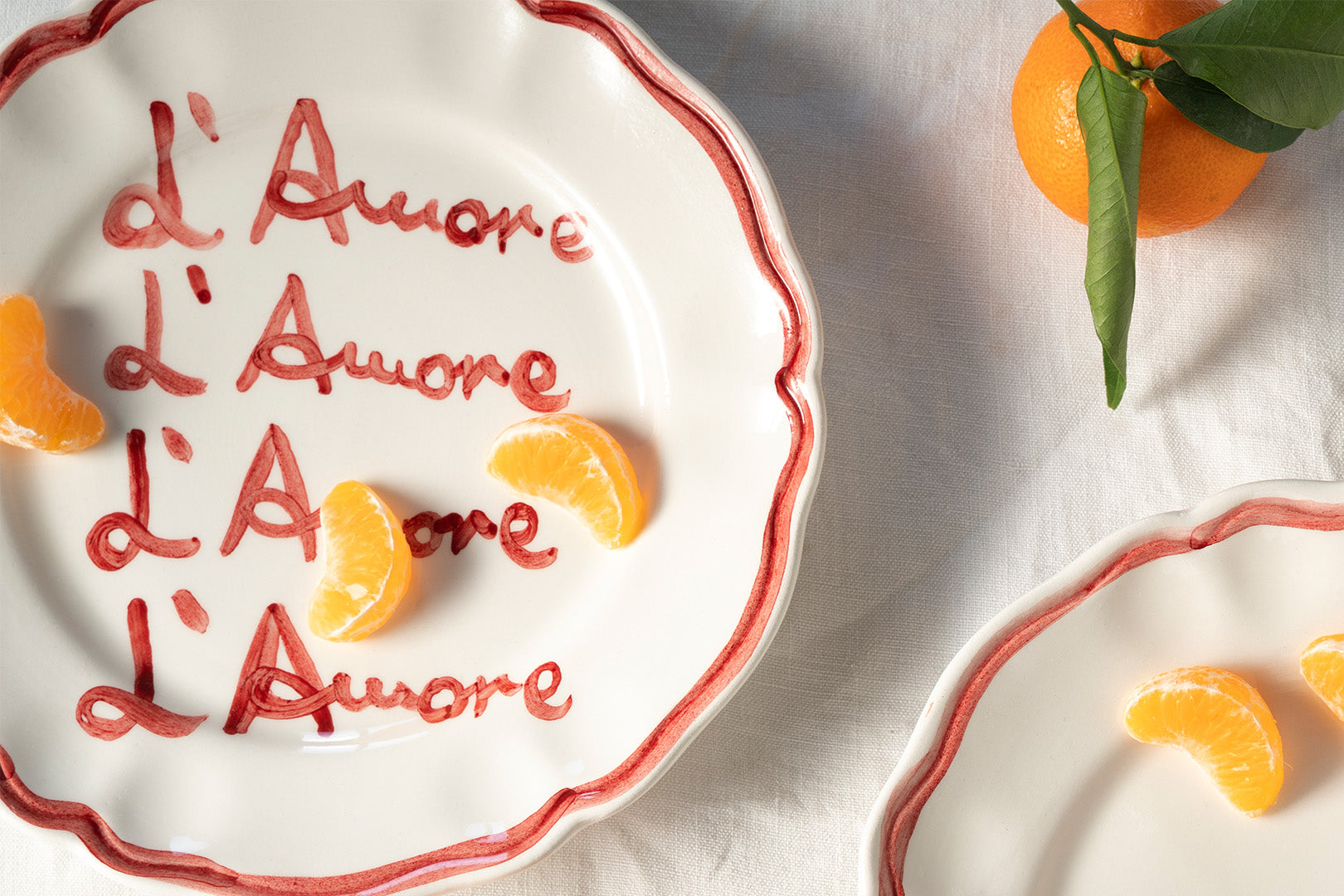 Valentine tableware handcrafted l'amore plate