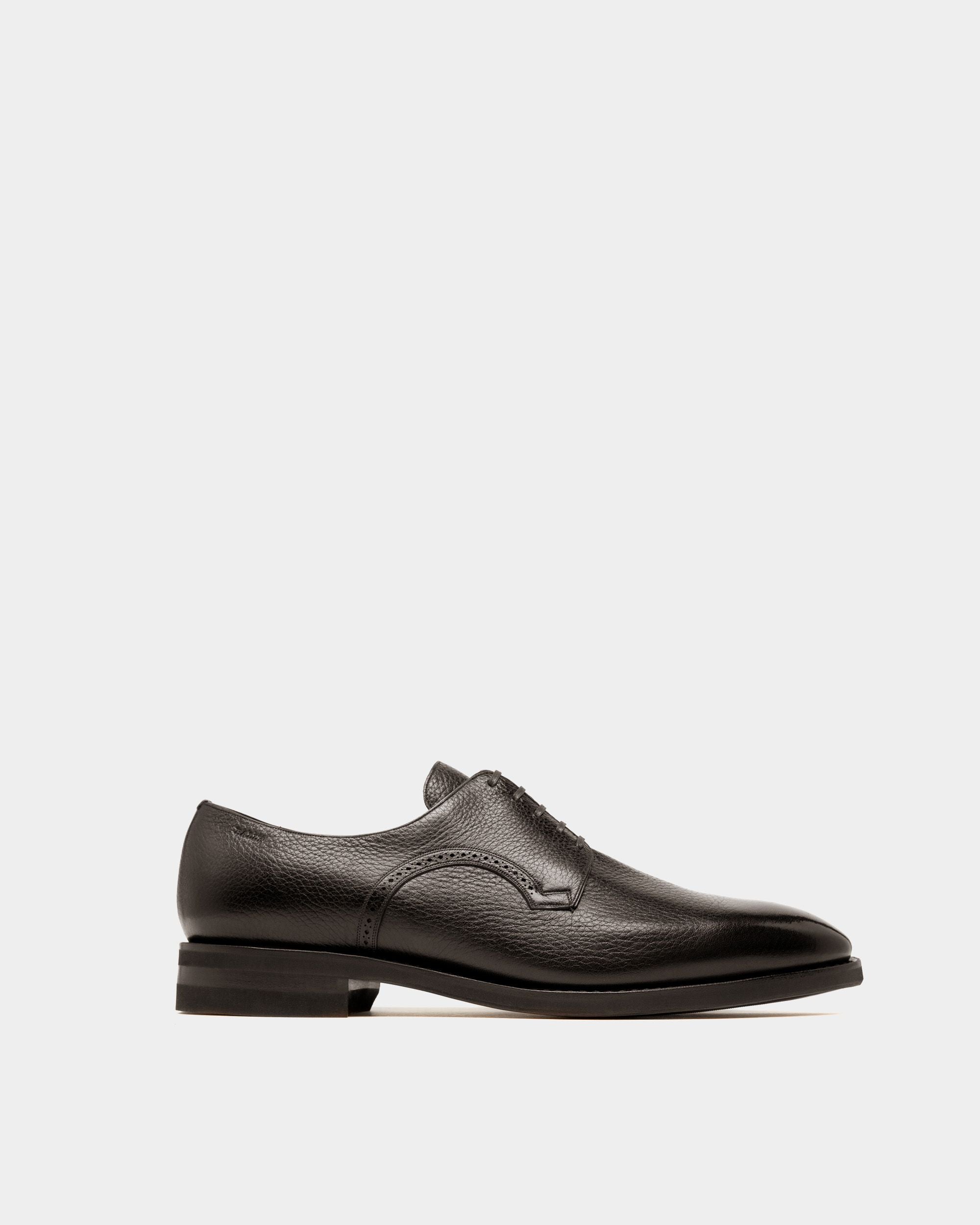 Scrivani | Men's Lace-ups | Black Leather | Bally | Still Life Side