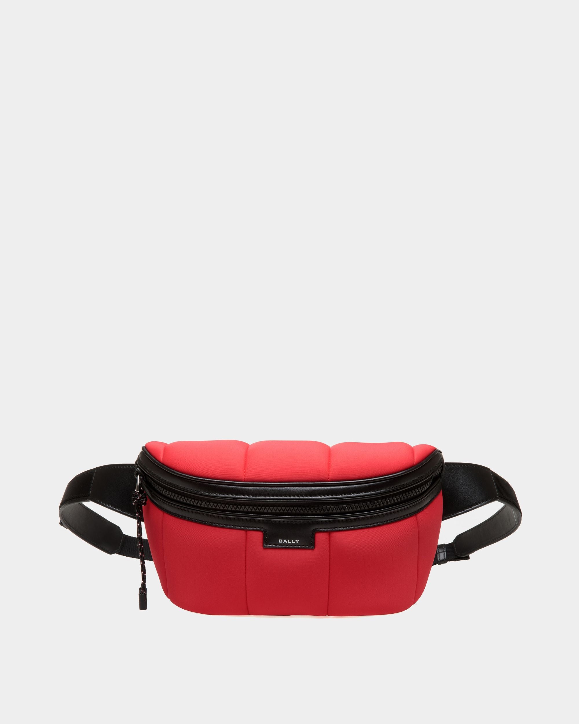 Mountain | Men's Belt Bag in Red Neoprene | Bally | Still Life Front