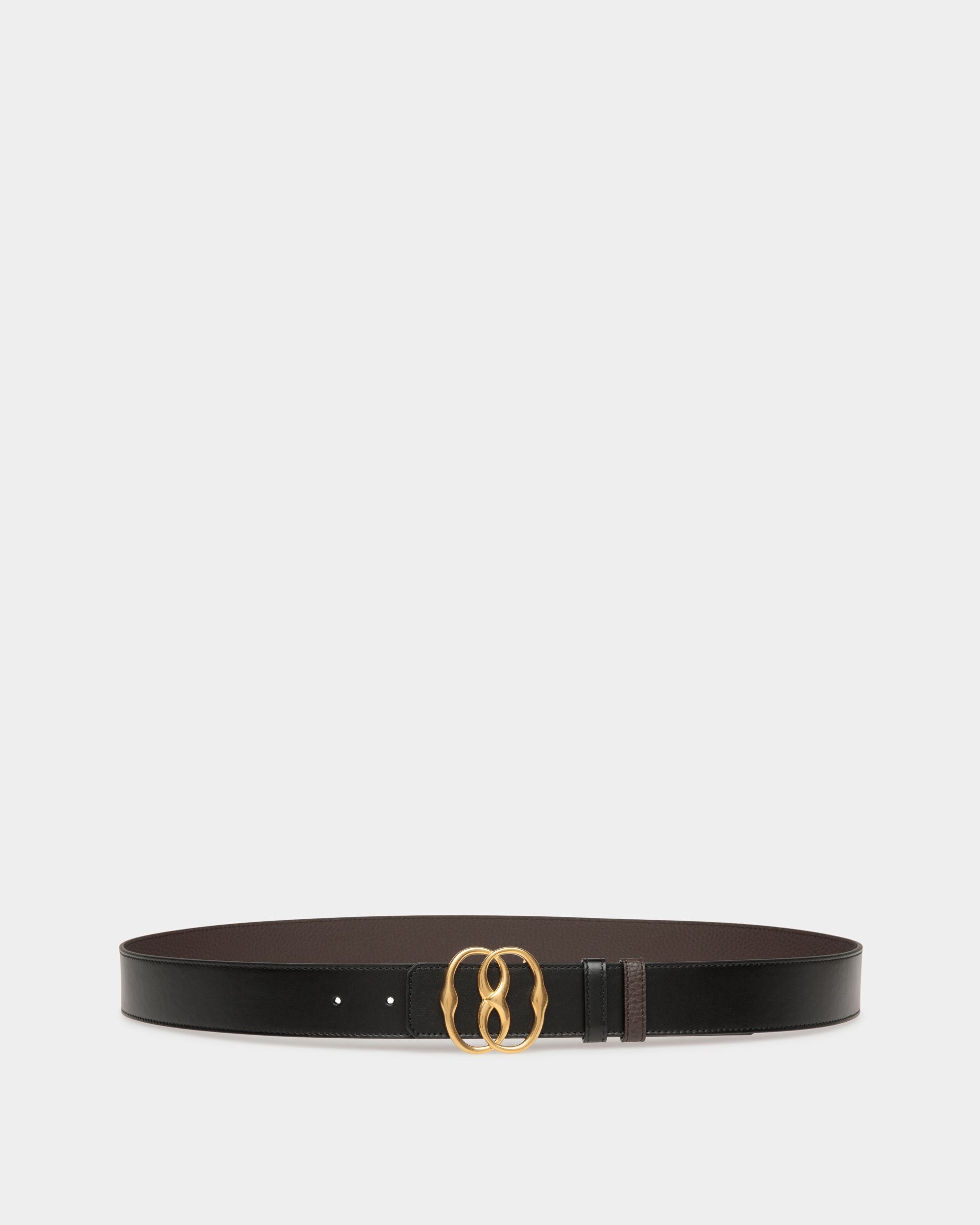 Bally Iconic | Men's Belt |Black And Brown Leather | Bally | Still Life Front