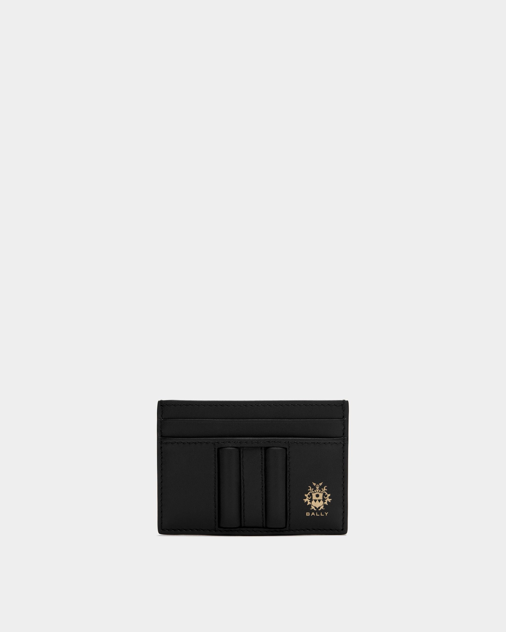 Beckett | Men's Card Holder in Black Leather | Bally | Still Life Front