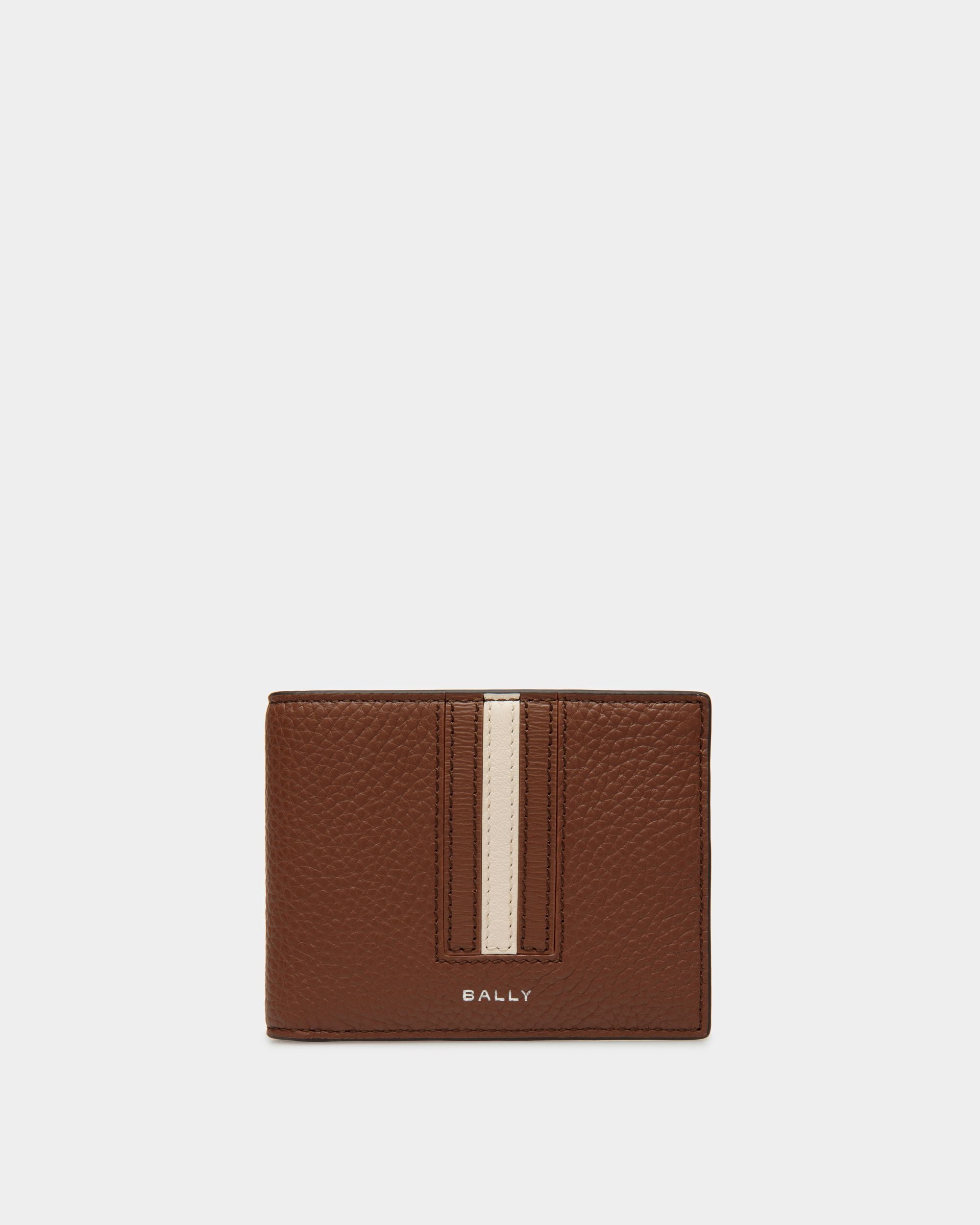 Ribbon Wallet | Men's Wallets and Coin Purses | Brown Leather | Bally | Still Life Front
