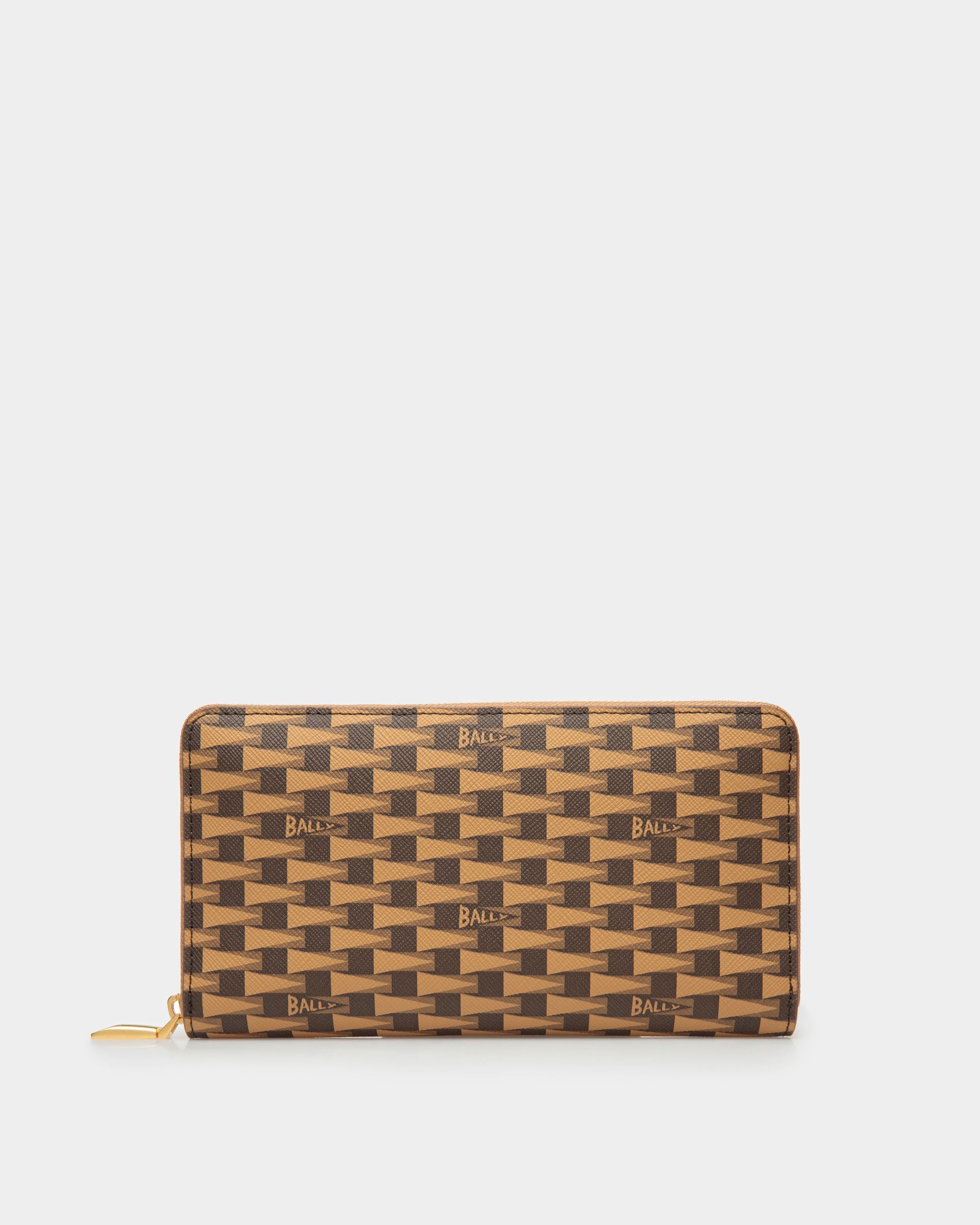 Pennant Zip-around Wallet | Men's Wallets and Coin Purses | Desert TPU | Bally | Still Life Front