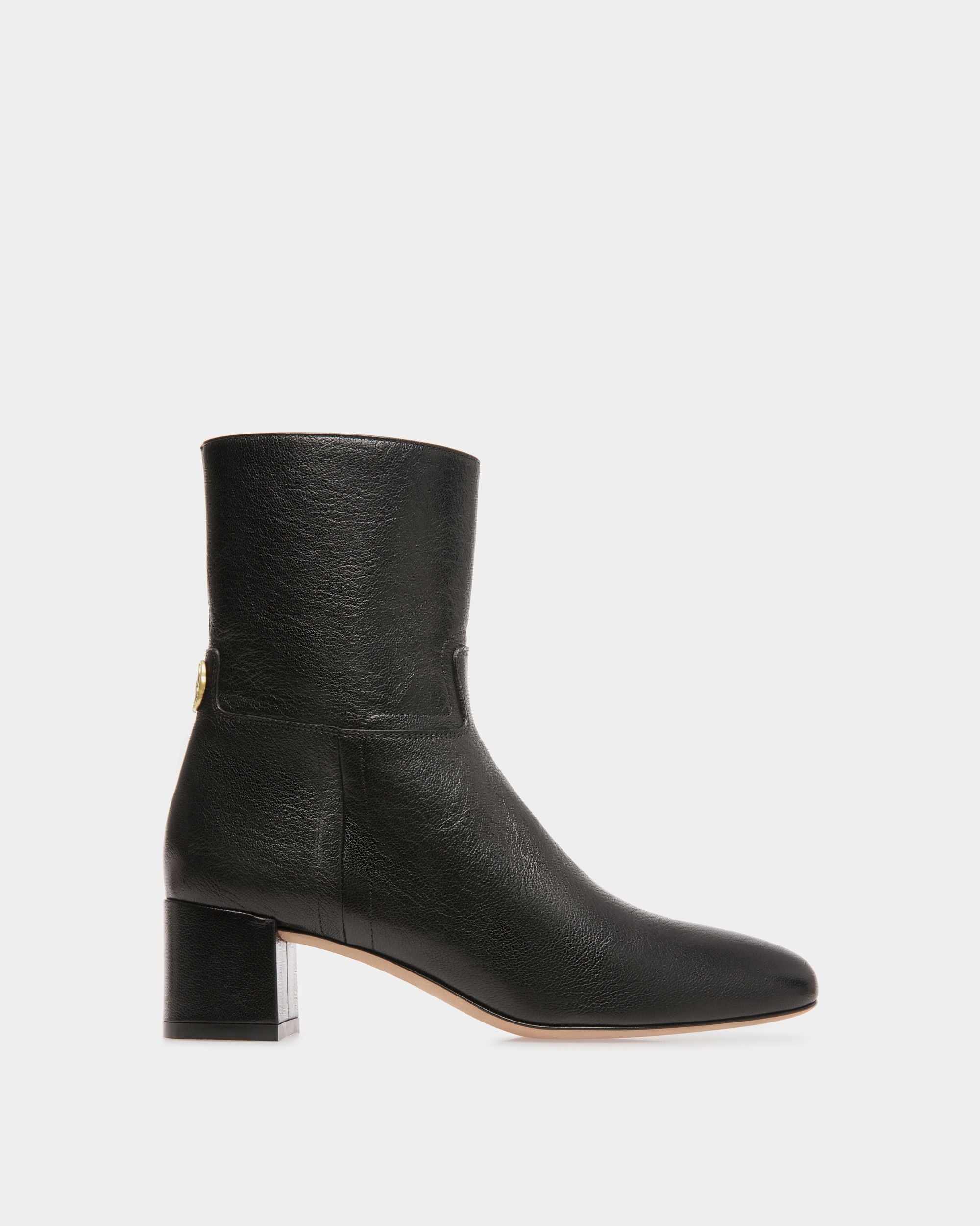 Otavine 50 | Women's Booties | Black Leather | Bally | Still Life Side