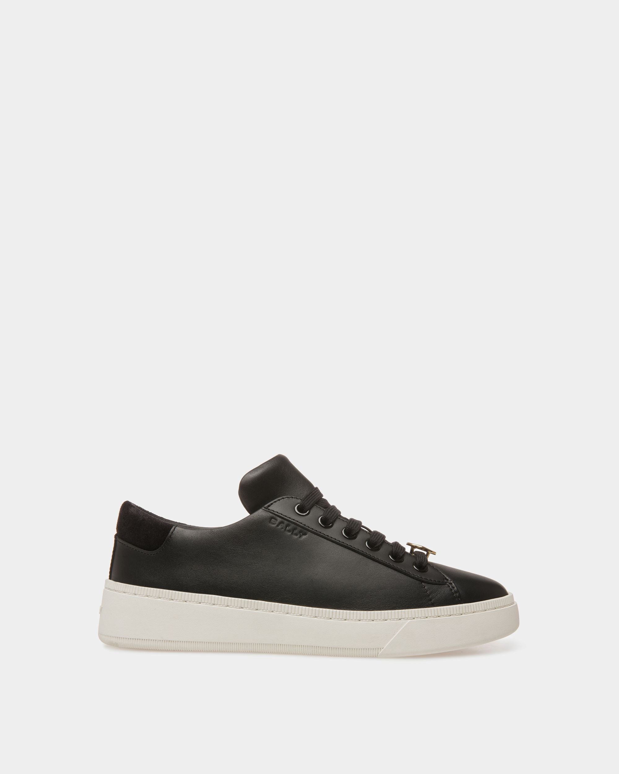 Ryver | Women's Sneakers | Black And White Leather | Bally | Still Life Side