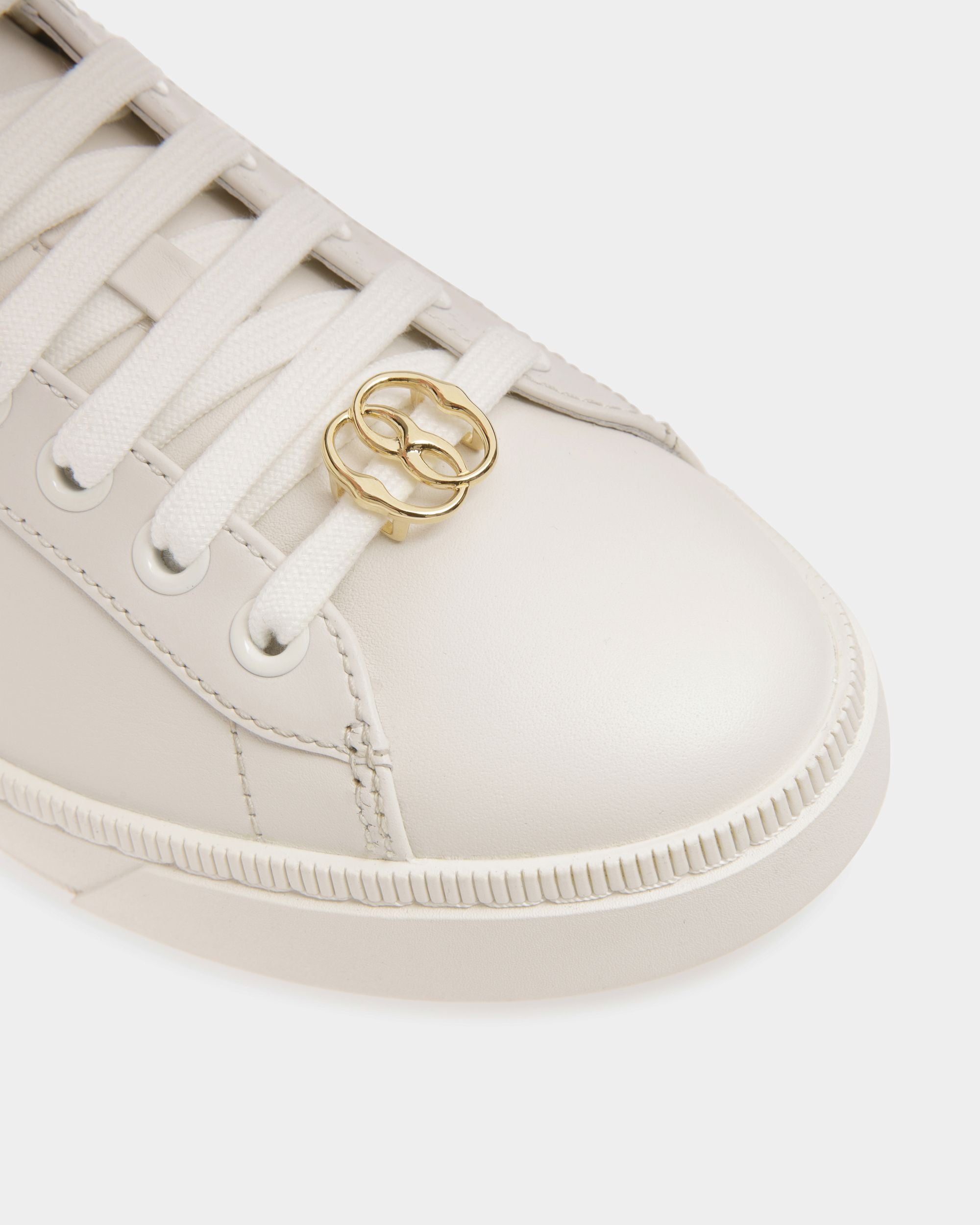 Ryver | Women's Sneakers | White Leather | Bally | Still Life Detail