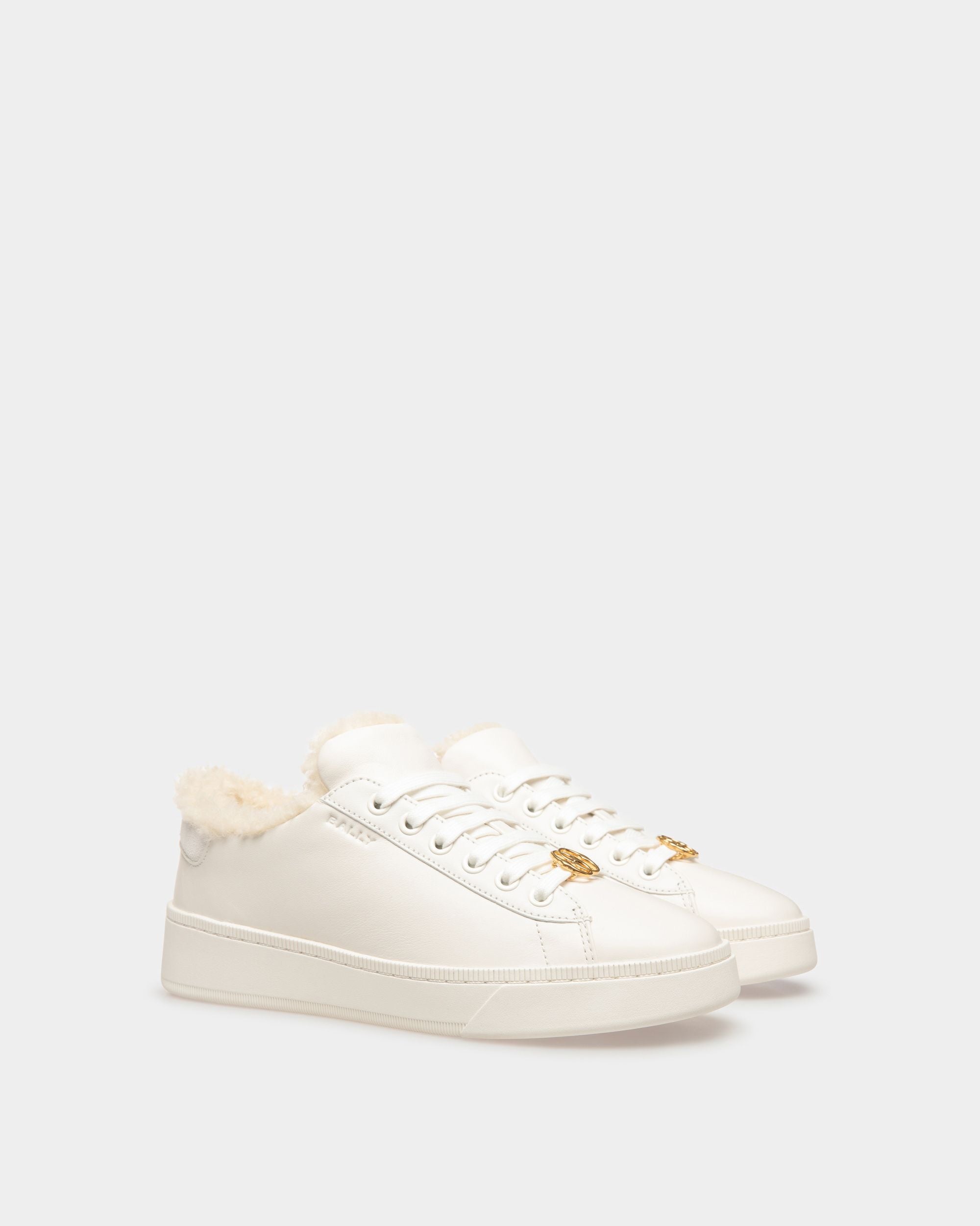 Ryver | Women's Sneakers | White Leather | Bally | Still Life 3/4 Front