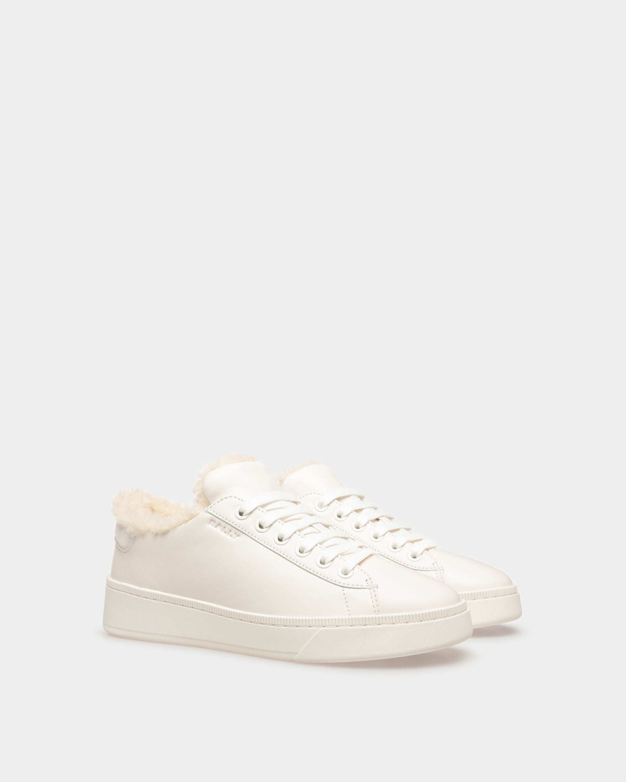 Ryver | Women's Sneakers | White Leather | Bally | Still Life 3/4 Back