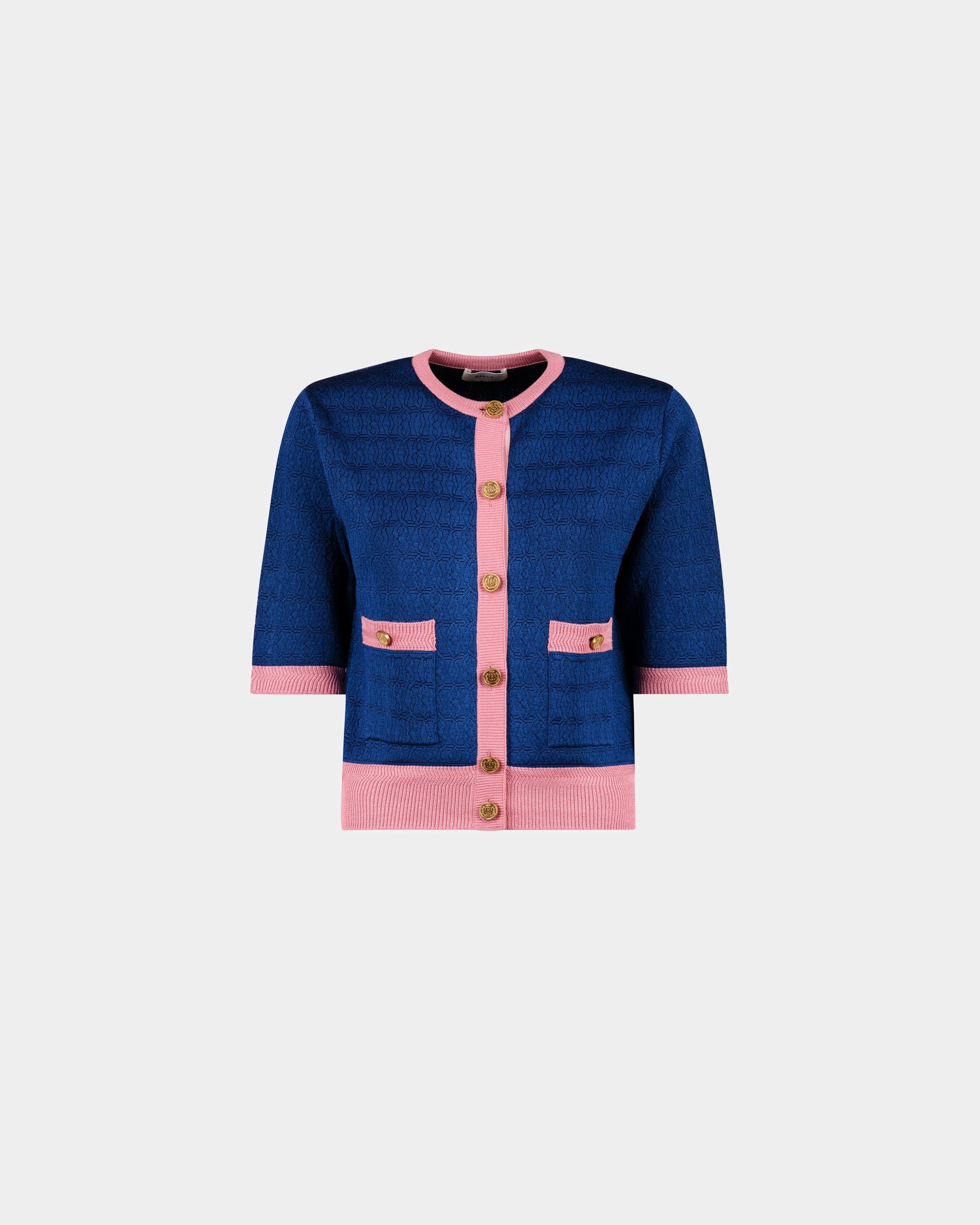 Women's Blue Cardigan | Bally | Still Life Front