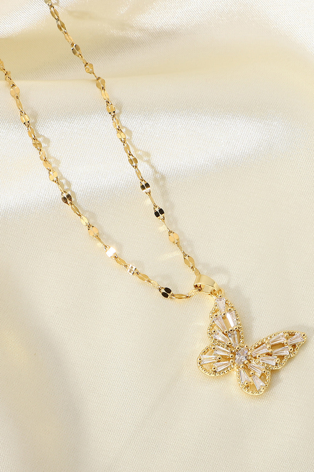 18K Gold Plated Butterfly Pendant Necklace