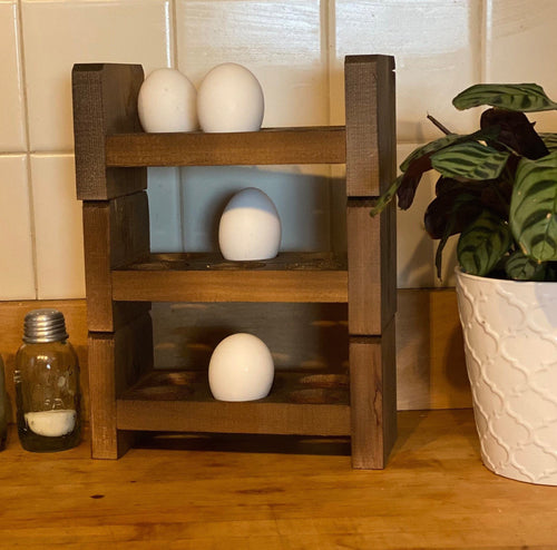 Stackable Wood Egg Holder Set of 2