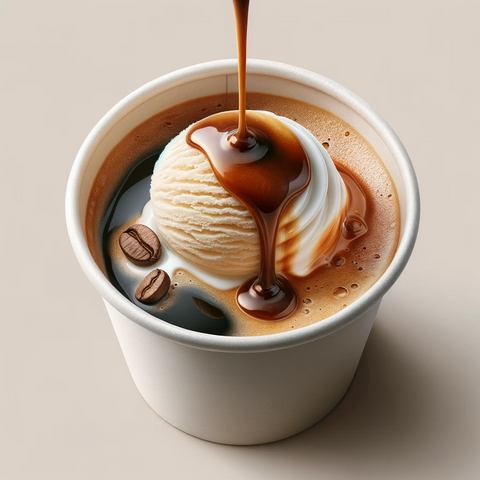 Coffee and ice cream affogato