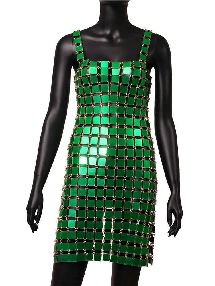 Acrylic Sequin Mini Dress