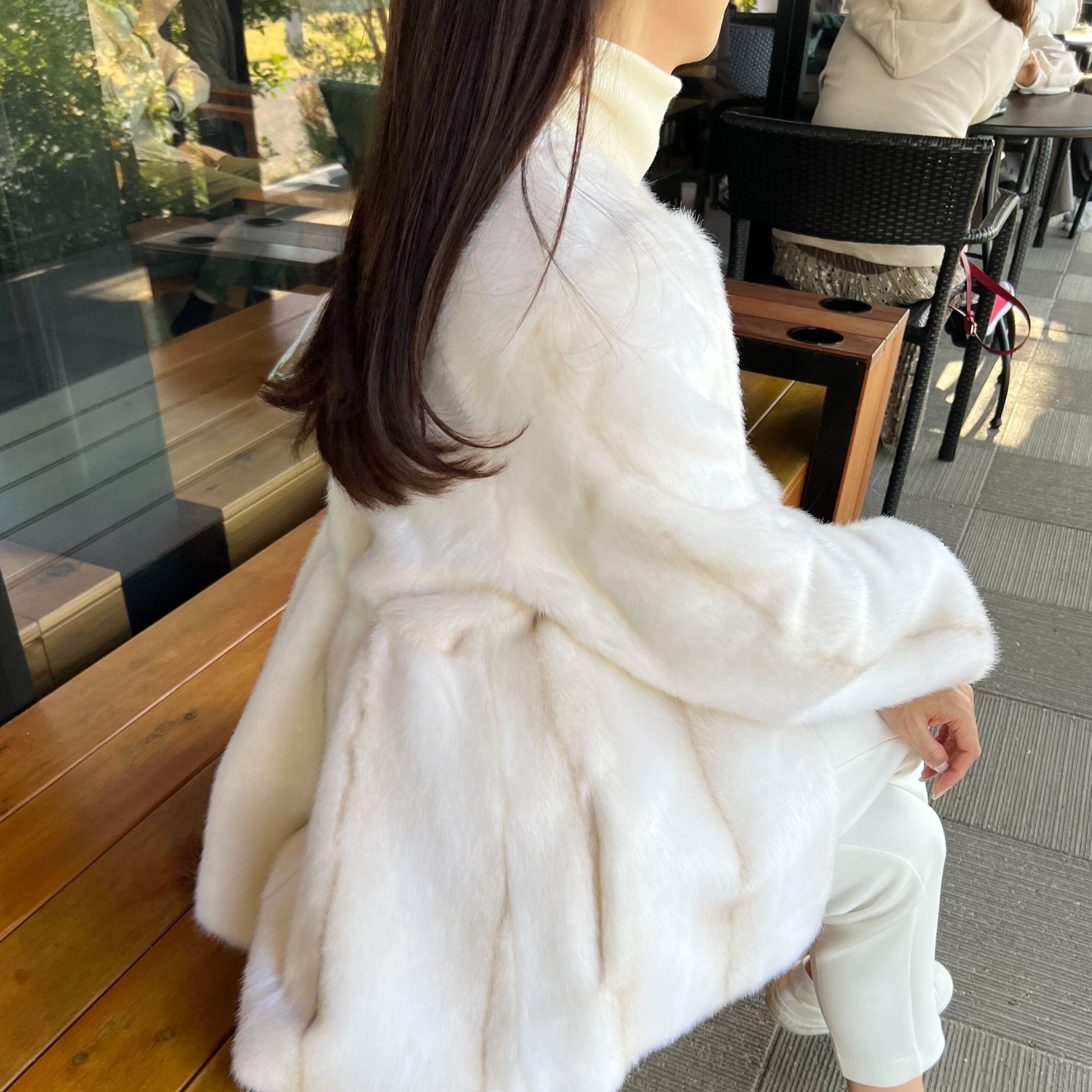 ANCHEアンシェ back flare ecofur coat モカベージュ まとめ買いでお得