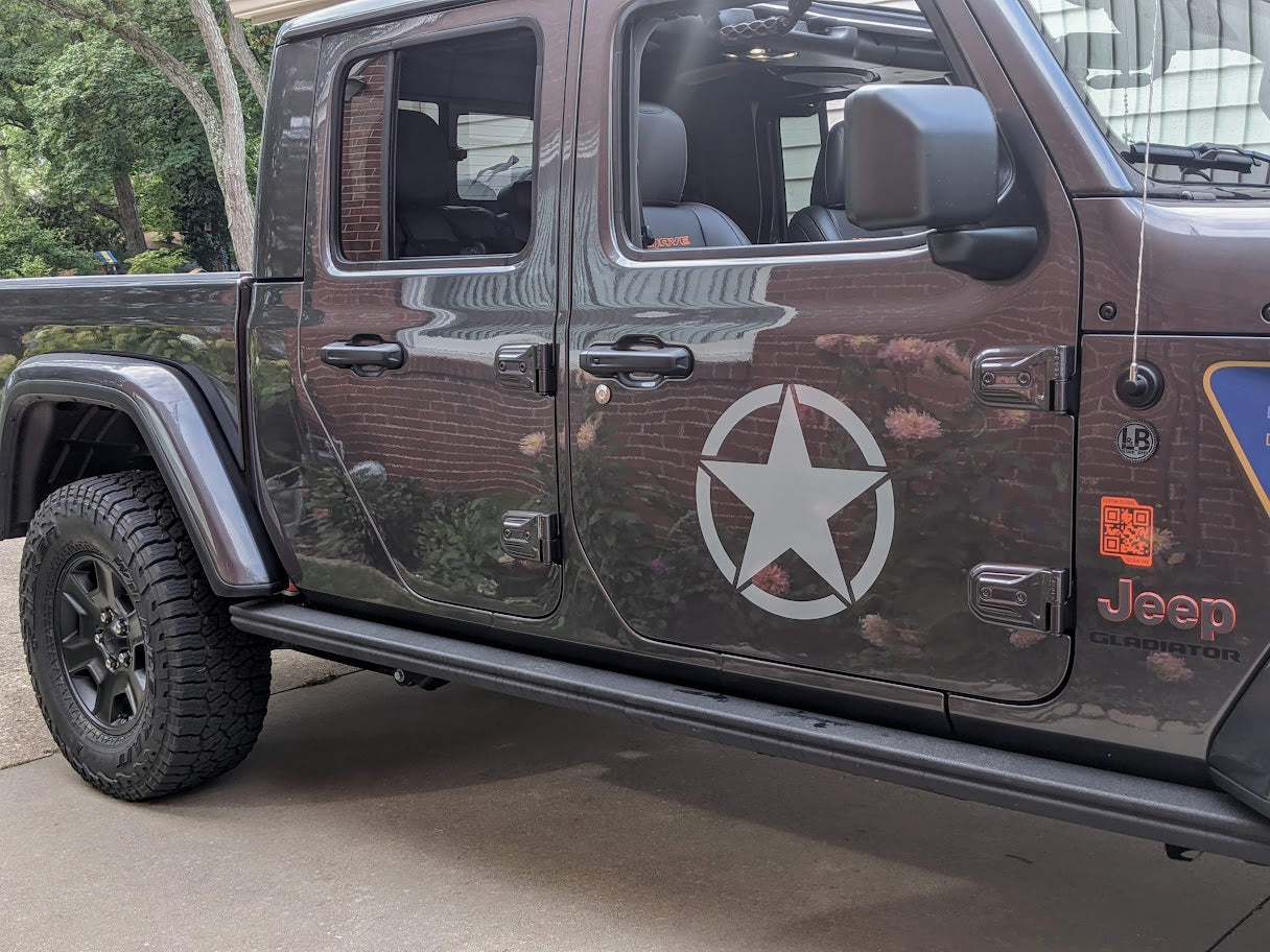 Military Star Side Decal Set-Pair- fits 2018+ JL Wrangler and 2020 and –  L&B Designworks