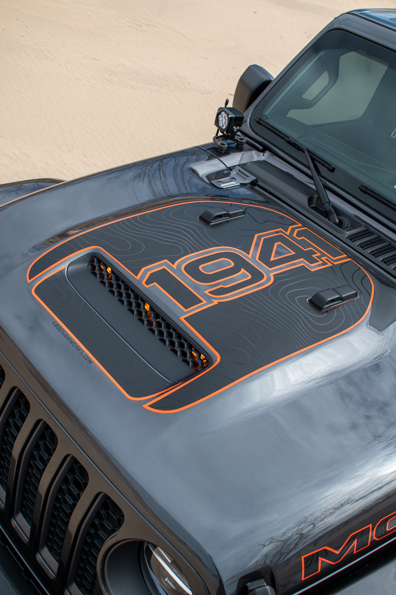 Topographical Color Line 1941 Mojave 392 Hood Decal Jeep Wrangler, Gla –  L&B Designworks