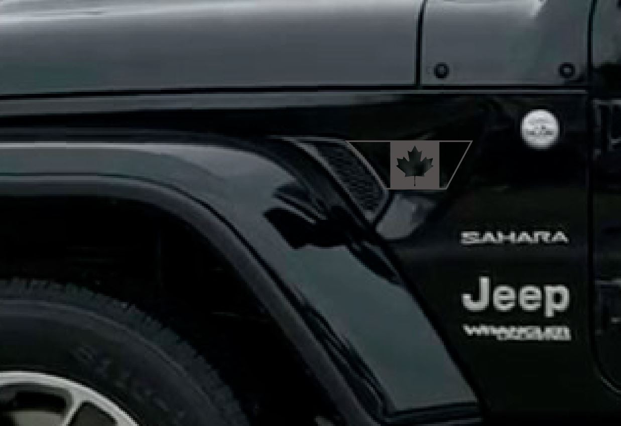 Canadian Flag Decal Accessories-Fits Jeep Wrangler JL & Gladiator Fend –  L&B Designworks