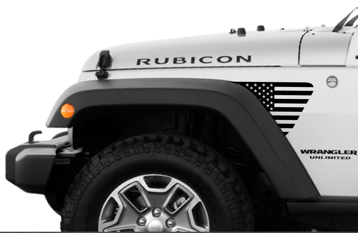 JK USA American flag Jeep Wrangler JK Fender Decal-Pair – L&B Designworks