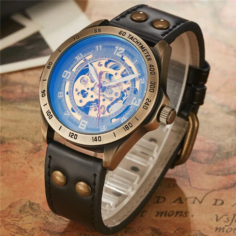 Mens Leather Watch